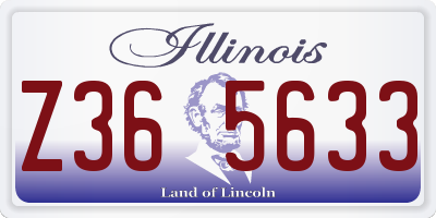 IL license plate Z365633
