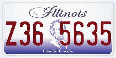 IL license plate Z365635