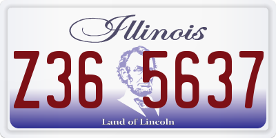 IL license plate Z365637