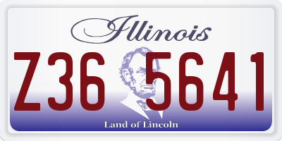IL license plate Z365641