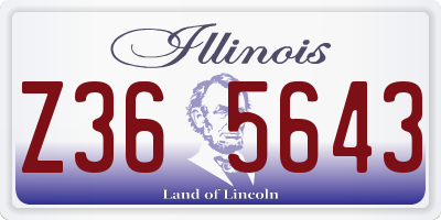 IL license plate Z365643
