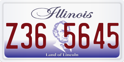 IL license plate Z365645