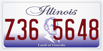 IL license plate Z365648