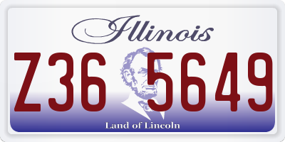 IL license plate Z365649