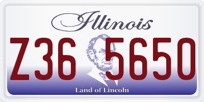 IL license plate Z365650
