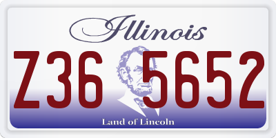 IL license plate Z365652