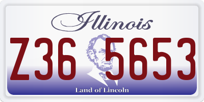 IL license plate Z365653