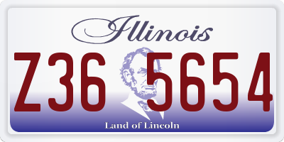 IL license plate Z365654