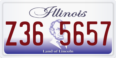 IL license plate Z365657