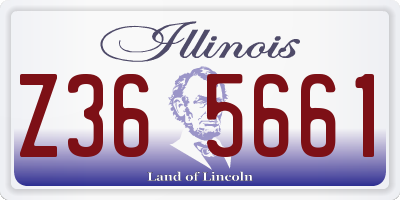 IL license plate Z365661