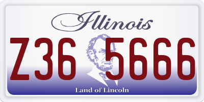 IL license plate Z365666