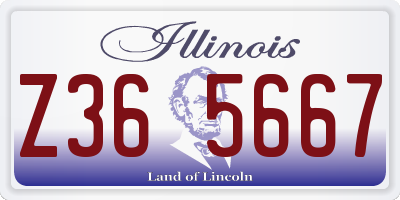 IL license plate Z365667