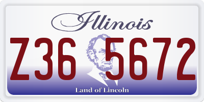 IL license plate Z365672