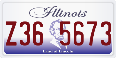 IL license plate Z365673