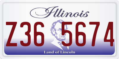 IL license plate Z365674