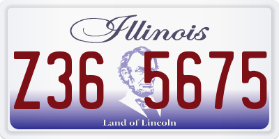 IL license plate Z365675