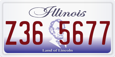 IL license plate Z365677