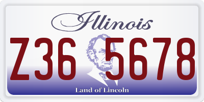 IL license plate Z365678