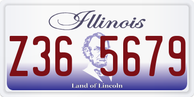 IL license plate Z365679