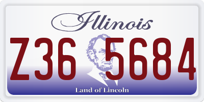 IL license plate Z365684
