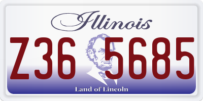 IL license plate Z365685
