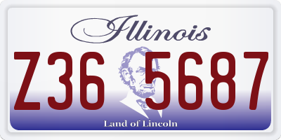IL license plate Z365687