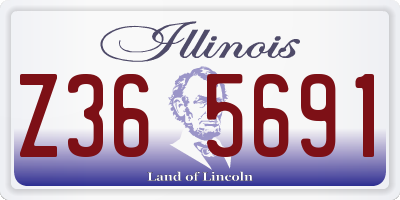 IL license plate Z365691
