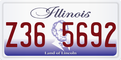 IL license plate Z365692