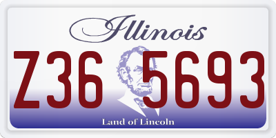 IL license plate Z365693