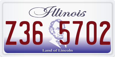 IL license plate Z365702