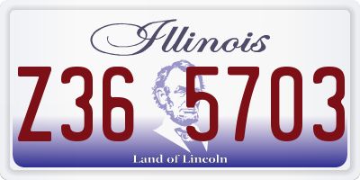 IL license plate Z365703