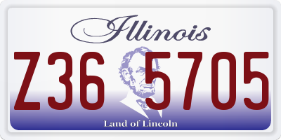 IL license plate Z365705
