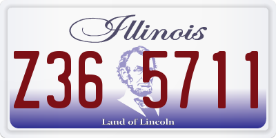 IL license plate Z365711