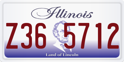 IL license plate Z365712