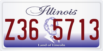 IL license plate Z365713