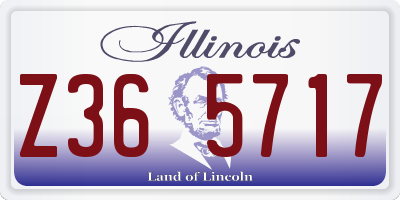 IL license plate Z365717