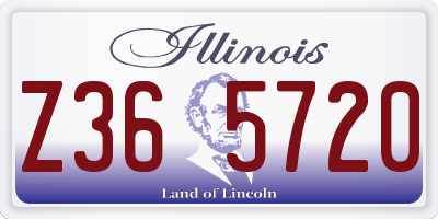 IL license plate Z365720