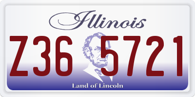 IL license plate Z365721