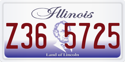IL license plate Z365725
