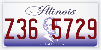 IL license plate Z365729