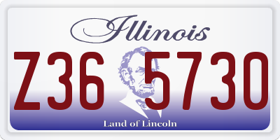 IL license plate Z365730