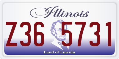 IL license plate Z365731