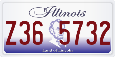 IL license plate Z365732