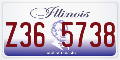 IL license plate Z365738