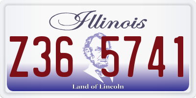 IL license plate Z365741