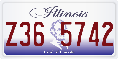 IL license plate Z365742