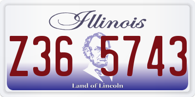 IL license plate Z365743