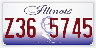 IL license plate Z365745
