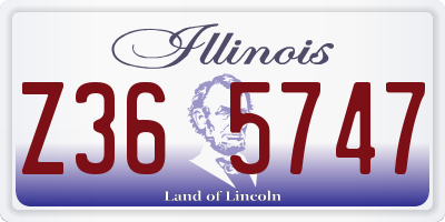IL license plate Z365747