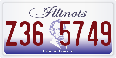 IL license plate Z365749